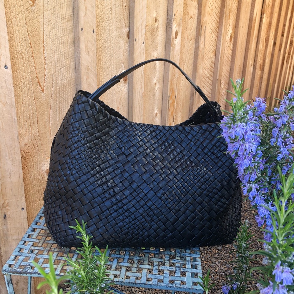Falor FIRENZE Leather Woven Handbag F1938 ITALY